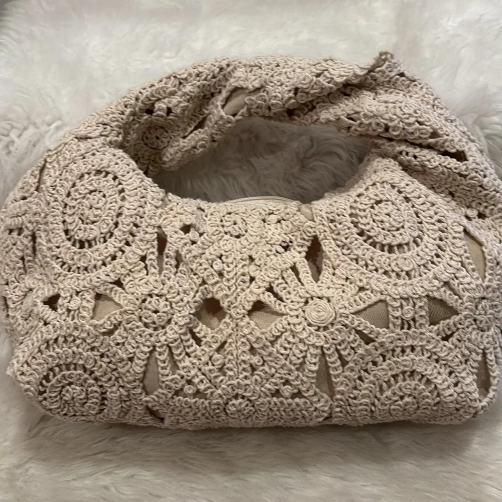 Macrame Hobo Handbag - Picture 2 of 5